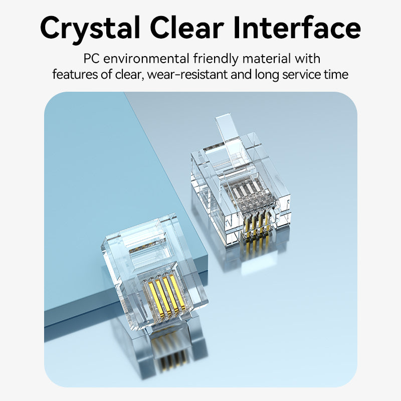 VENTION 6P4C Telephone Modular Plug 100Pcs/Pack