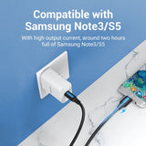USB 3.0 C Male to Micro-B Male 2A Cable 0.5/1M Black