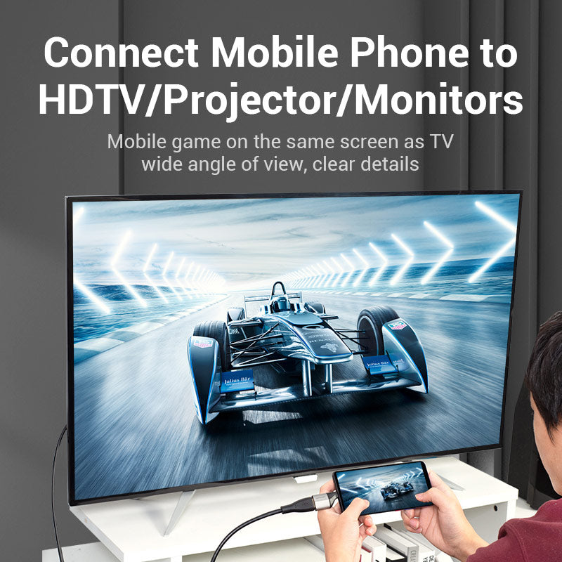 VENTION Type-C to DP Adapter Gray Metal Type