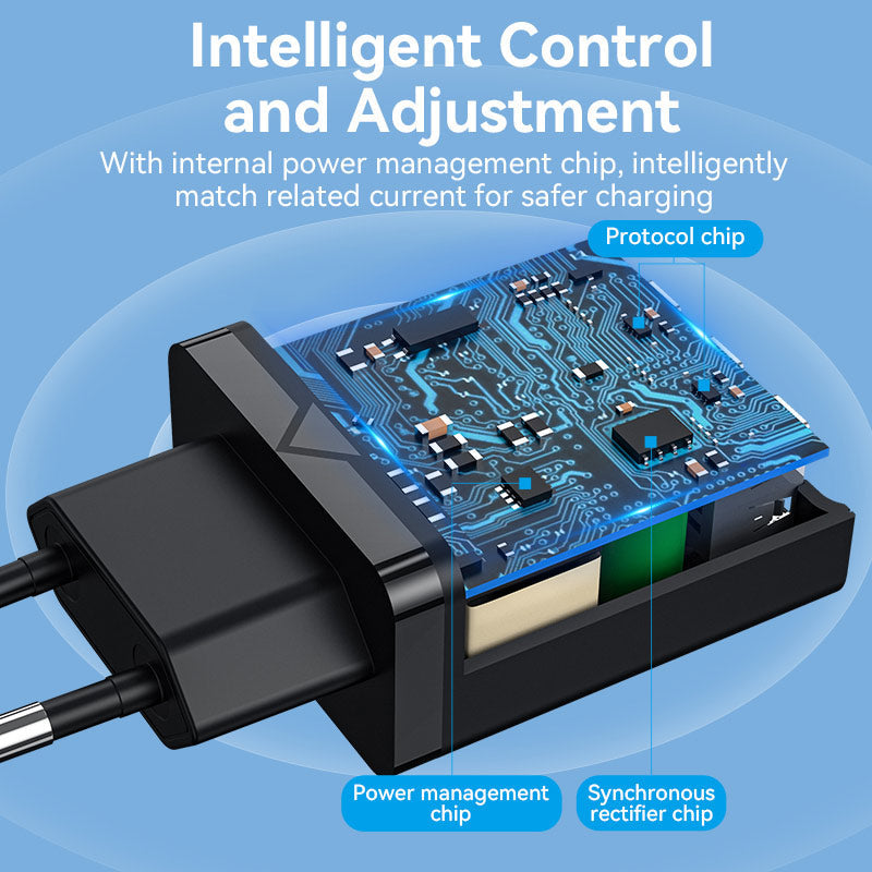 VENTION 3-Port USB(A+A+A) Wall Charger(12W/12W/12W) EU-Plug