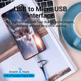 VENTION USB 2.0 A Male to 2-in-1 USB-C & Micro-B Male 5A Cable Grey Aluminum Alloy Type