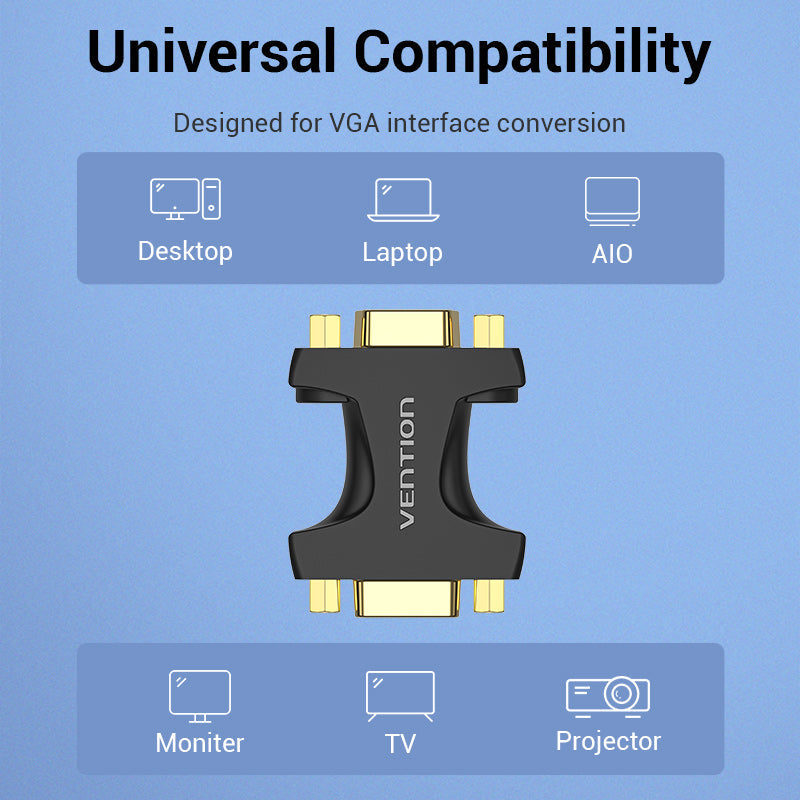 VENTION VGA Female to Female Adapter Black