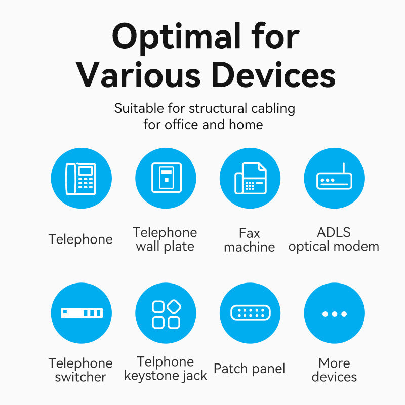 VENTION 6P4C Telephone Modular Plug 100Pcs/Pack
