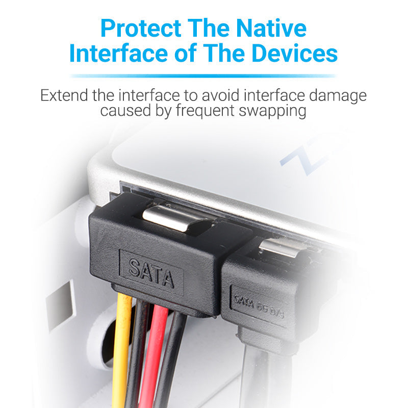 VENTION SATA 15P Male to 90° 2*15P Female Power Splitter Cable 0.15M Black