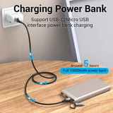 VENTION USB 2.0 A Male to 2-in-1 USB-C & Micro-B Male 5A Cable Grey Aluminum Alloy Type