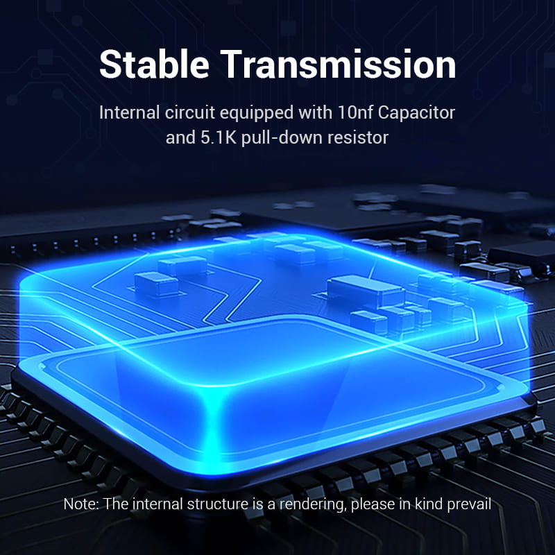 VENTION USB-C Male to USB 2.0 Female OTG Adapter Black PVC Type