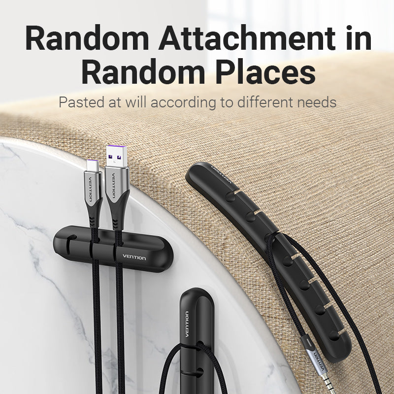 VENTION 7 Ports Desktop Cable Manager Black