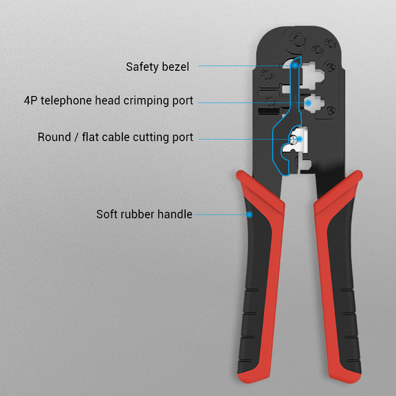 VENTION Multi-Function LAN Cable Crimping Tool Ratchetless Type Black