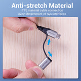 VENTION USB 2.0 A Male to 2-in-1 Micro-B&USB-C Male Cable 0.5M Grey Aluminum Alloy Type