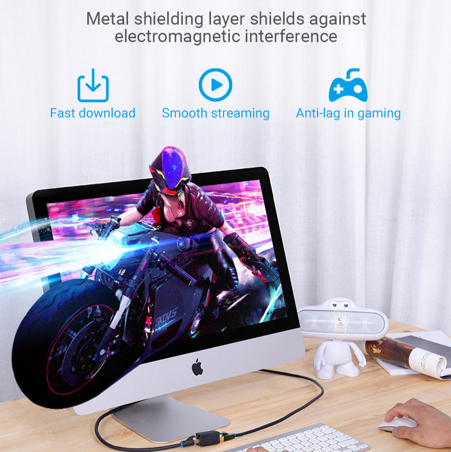 VENTION Cat.6 FTP Keystone Jack Coupler Black