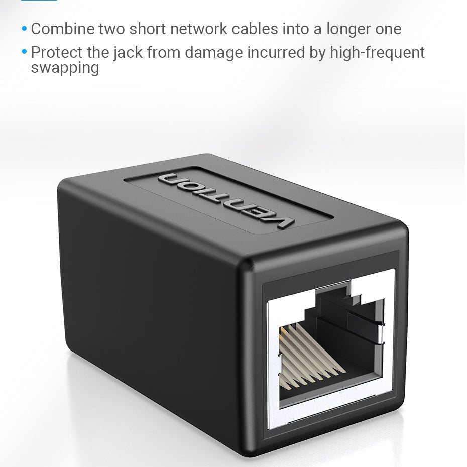 VENTION Cat.6 FTP Keystone Jack Coupler Black