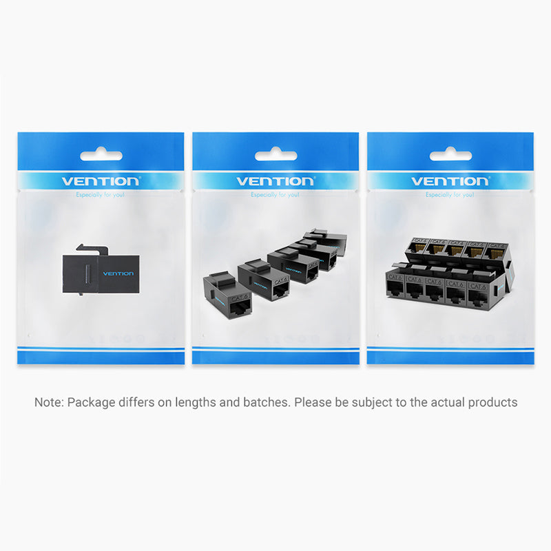 VENTION Cat.6 UTP Keystone Jack Coupler Black
