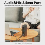 VENTION USB-C to HDMI/VGA/USB 3.1 Gen 2/USB 3.1 Gen 2-C/USB 3.0x2/RJ45/SD/TF/TRRS 3.5mm/PD/DC Docking Station Grey Vertical Aluminum Alloy Type UK Standard