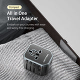 VENTION 3-Port USB (C+C+A) Universal Travel Adapter (20W/18W/18W)