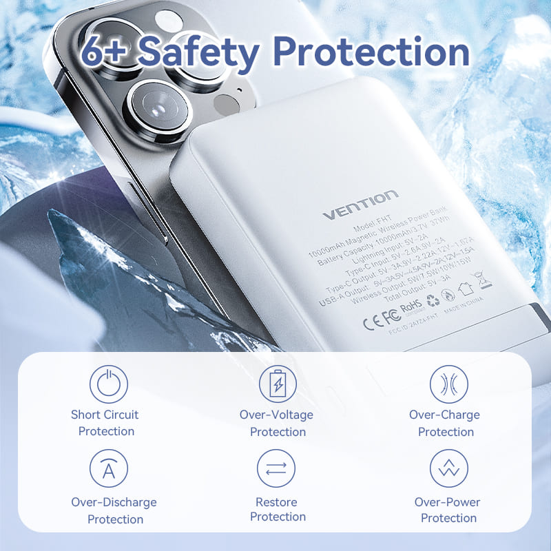 VENTION 10000mAh Magnetic Wireless Power Bank 22.5W