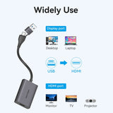 VENTION USB-C + USB-A to HDMI Adapter 0.15M Gray Aluminium Alloy Type