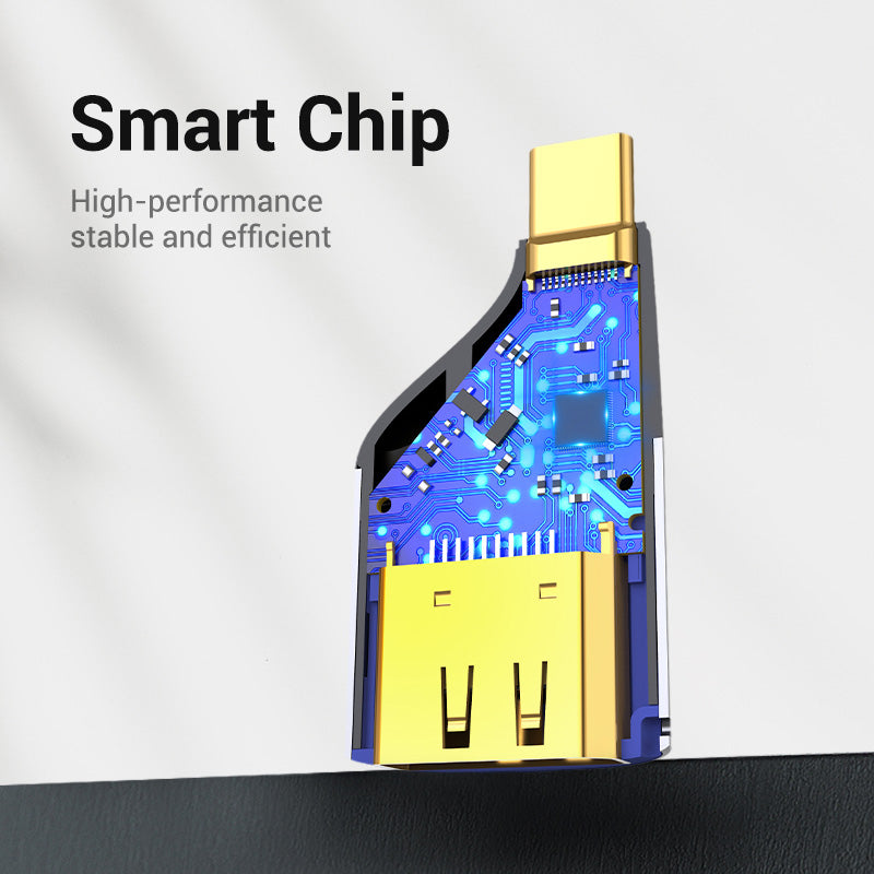 VENTION Type-C to DP Adapter Gray Metal Type