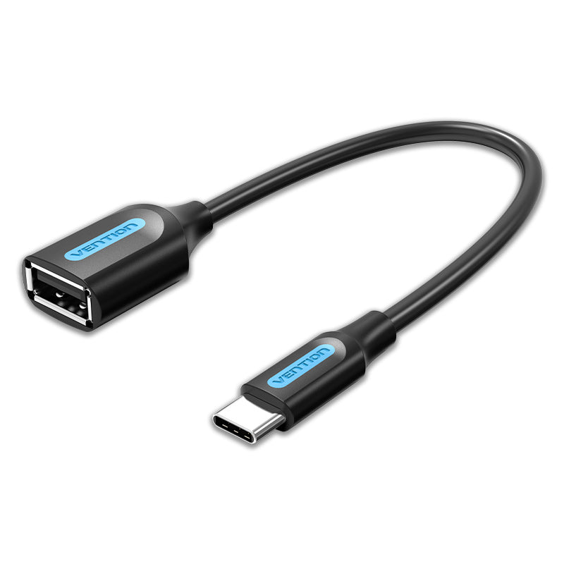 VENTION USB 2.0 C Male to A Female OTG cable 0.15M Black PVC Type