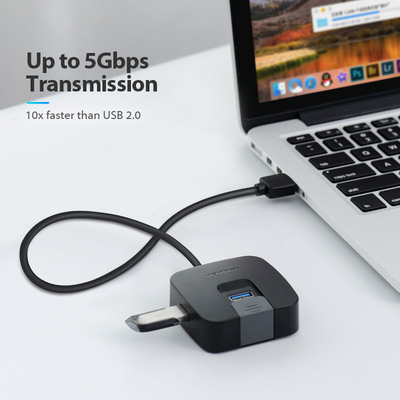 VENTION 4 Ports USB3.0 HUB 0.15M Black