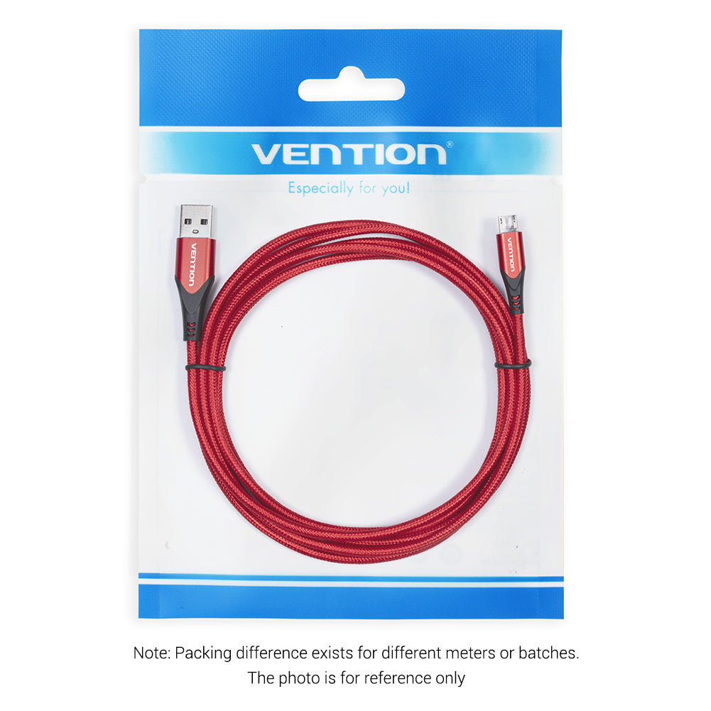 VENTION USB 2.0 to Micro USB Cable 1M Red Aluminum Alloy Type