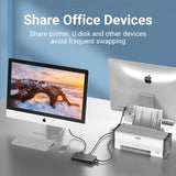 VENTION 2 in 1 Out VGA KVM Switch Black Metal Type