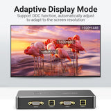 VENTION 2 in 1 Out VGA KVM Switch Black Metal Type