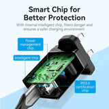 VENTION Two-Port USB(A+A) Wall Charger (18W/18W) UK-Plug Black