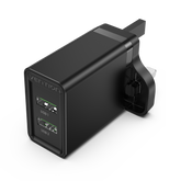 VENTION Two-Port USB(A+A) Wall Charger (18W/18W) UK-Plug Black