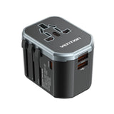 VENTION 3-Port USB (C+C+A) Universal Travel Adapter (20W/18W/18W)