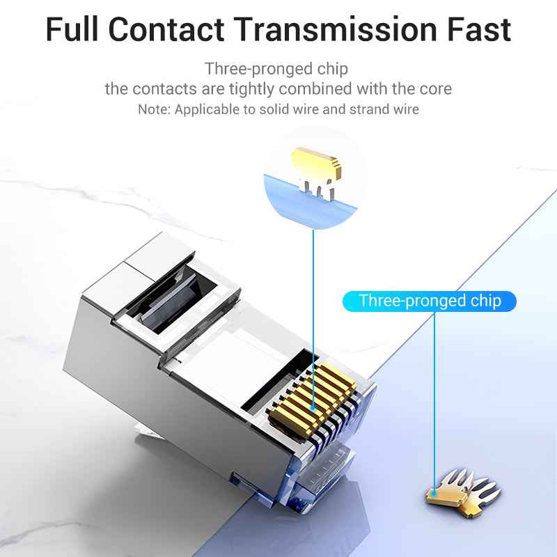 VENTION Cat.6A FTP RJ45 Modular Plug Transparent