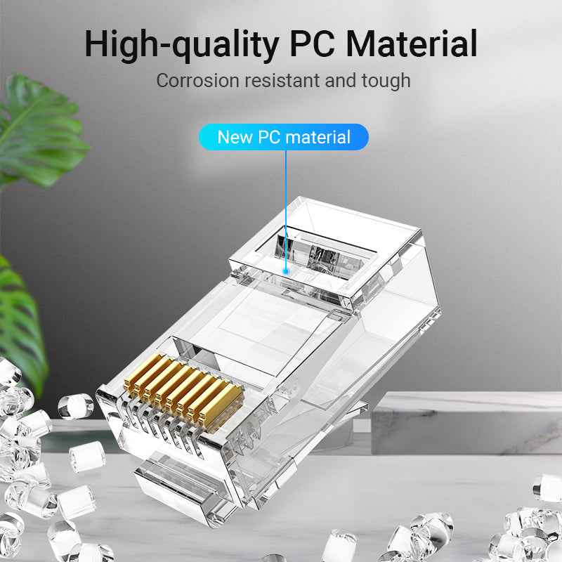 VENTION Cat.6A UTP RJ45 Modular Plug Transparent