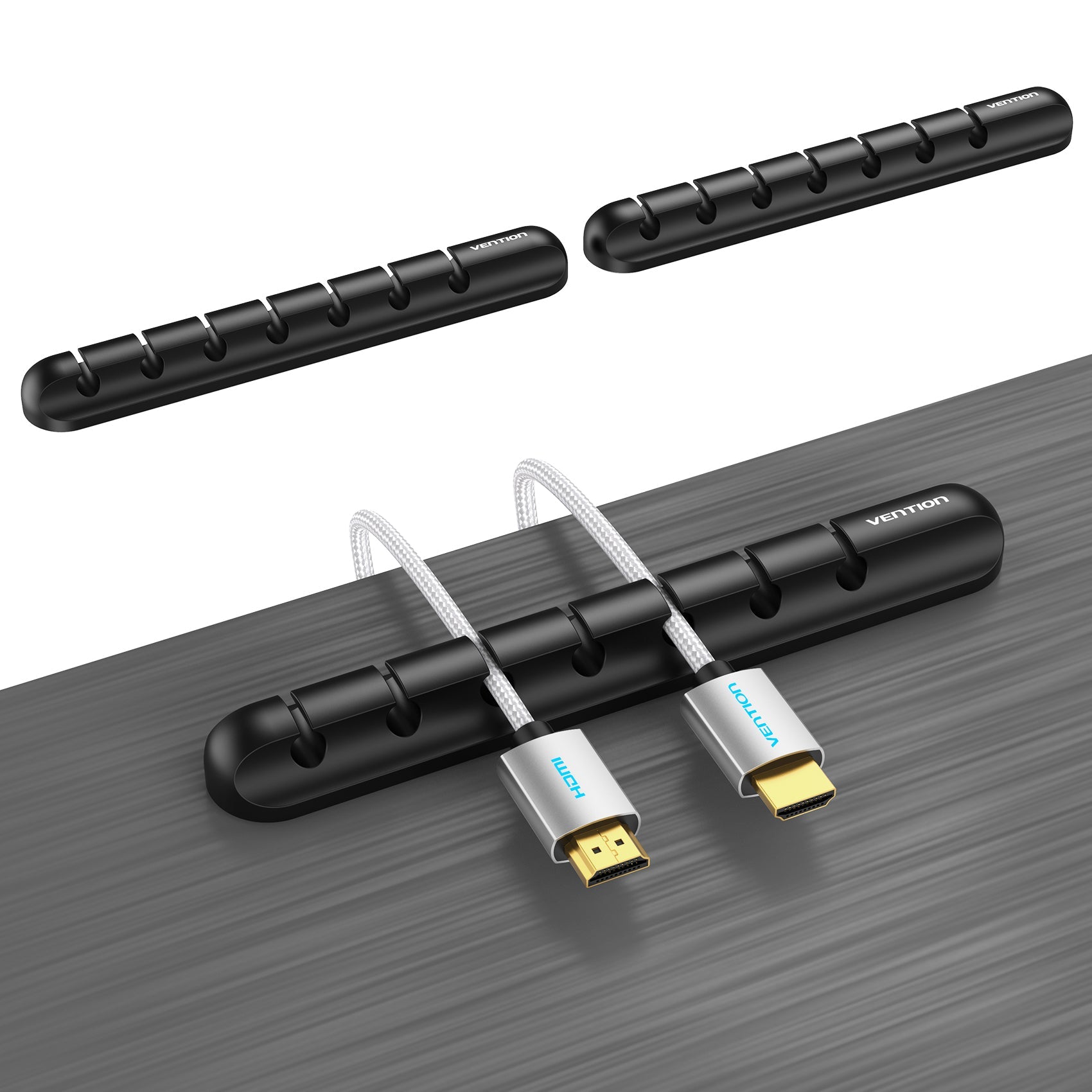 VENTION 7 Ports Desktop Cable Manager Black