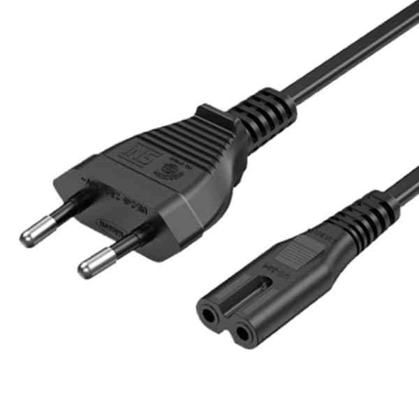 VENTION 2-Prong Power Cord 1.8M C7 Connector EU Plug