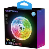 VENTION RGB FPC LED Strip Lights with IR Remote and USB 5V Power Supply 5M White Reel