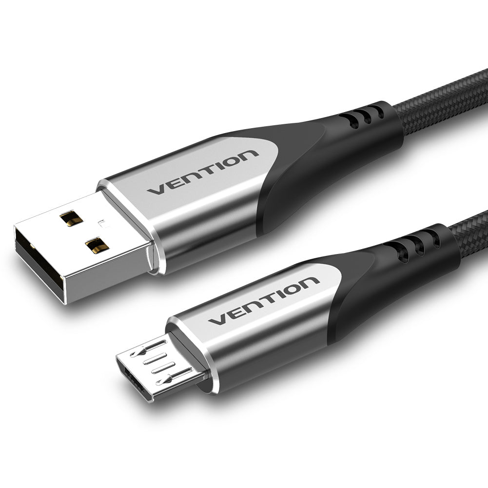 VENTION USB 2.0 to Micro USB Cable Grey Aluminum Alloy Type