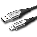 VENTION USB 2.0 to Micro USB Cable Grey Aluminum Alloy Type