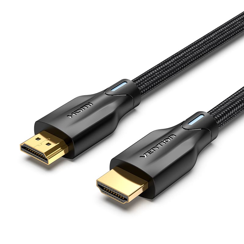 VENTION Cotton Braided 8K HDMI Cable Black