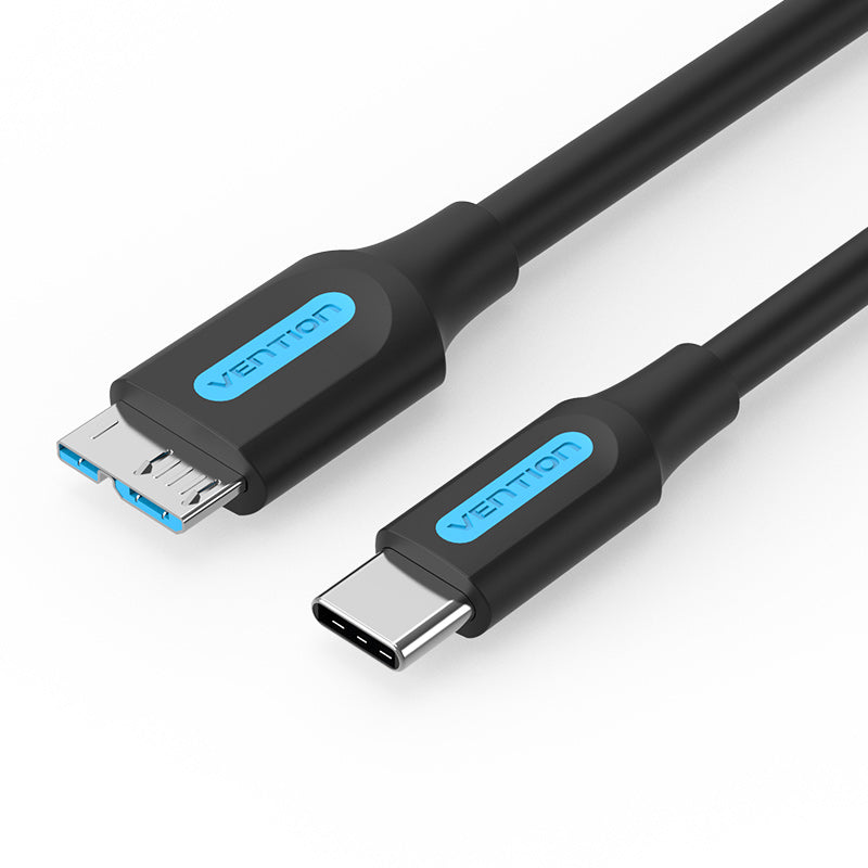 USB 3.0 C Male to Micro-B Male 2A Cable 0.5/1M Black