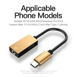 vention Type-C to 3.5mm Audio Cable with Type-C Power Supply 0.1M Red Metal Type