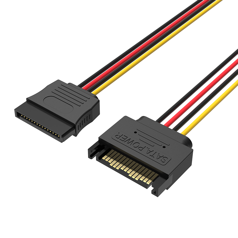 VENTION SATA 15P Power Extension Cable 0.3M Black