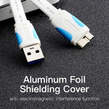 VENTION USB 3.0 Micro B cable with aluminum foil shielding for enhanced performance