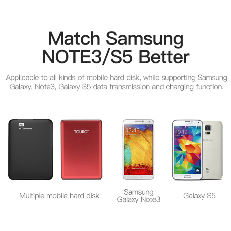 VENTION USB 3.0 Micro B cable compatible with Samsung Galaxy Note3 and S5 for data transfer and charging