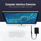 Vention USB 3.0 extension cable UAE connected to a computer for improved functionality