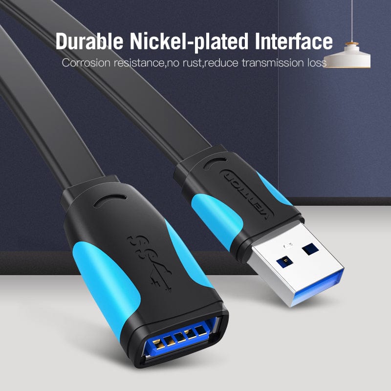 VENTION USB 3.0 Extension Cable UAE with durable nickel-plated interface for optimal data transmission