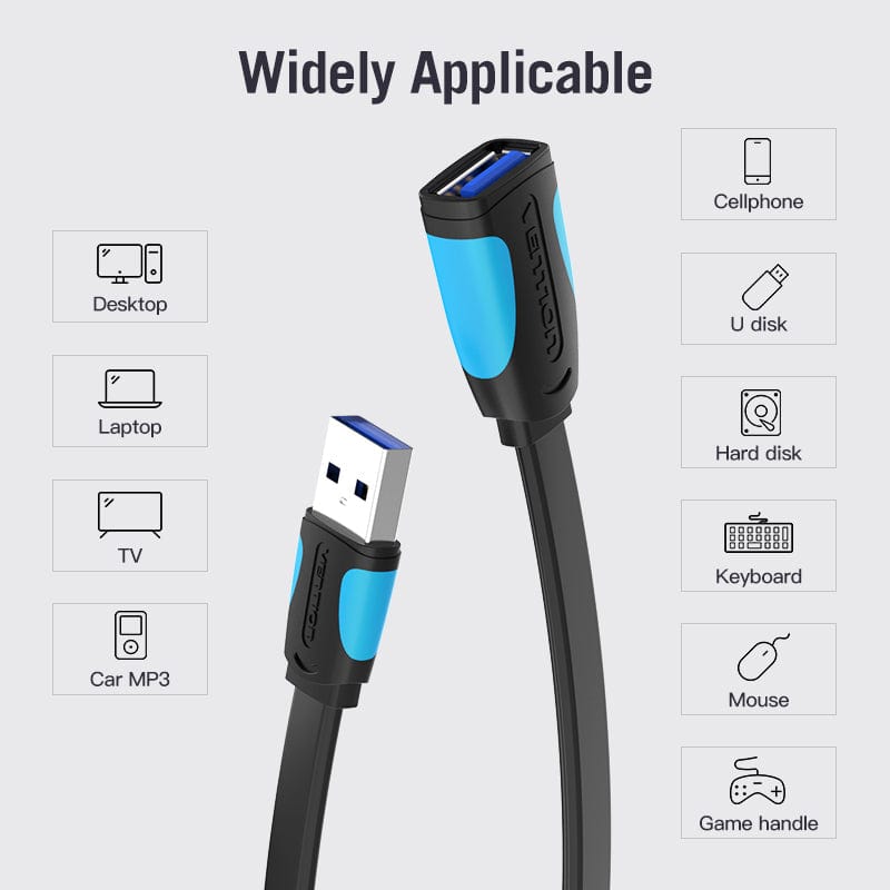VENTION USB 3.0 extension cable UAE with durable design for connecting various devices