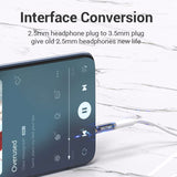 VENTION 3.5mm Male to 2.5mm Female Audio Adapter Black Metal Type