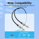 3.5mm to Double 6.5mm TRS Cable AUX Male Mono 6.5 Jack to Stereo 3.5 Jack Audio Cable for Mixer Amplifier 6.35 Adapter