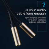 VENTION Jack 3.5mm Female to Female Stereo Audio Cable Gold Plated Aux Extension Cable for Headphone Laptop Phone PS3 Aux Cable