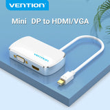 VENTION MINI DP to HDMI/VGA Converter 0.15M White