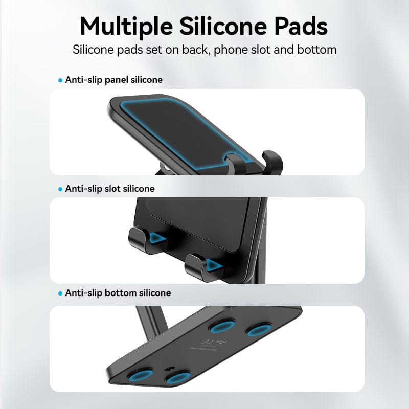 VENTION Height Adjustable Desktop Cell Phone Stand White Aluminum Alloy Type